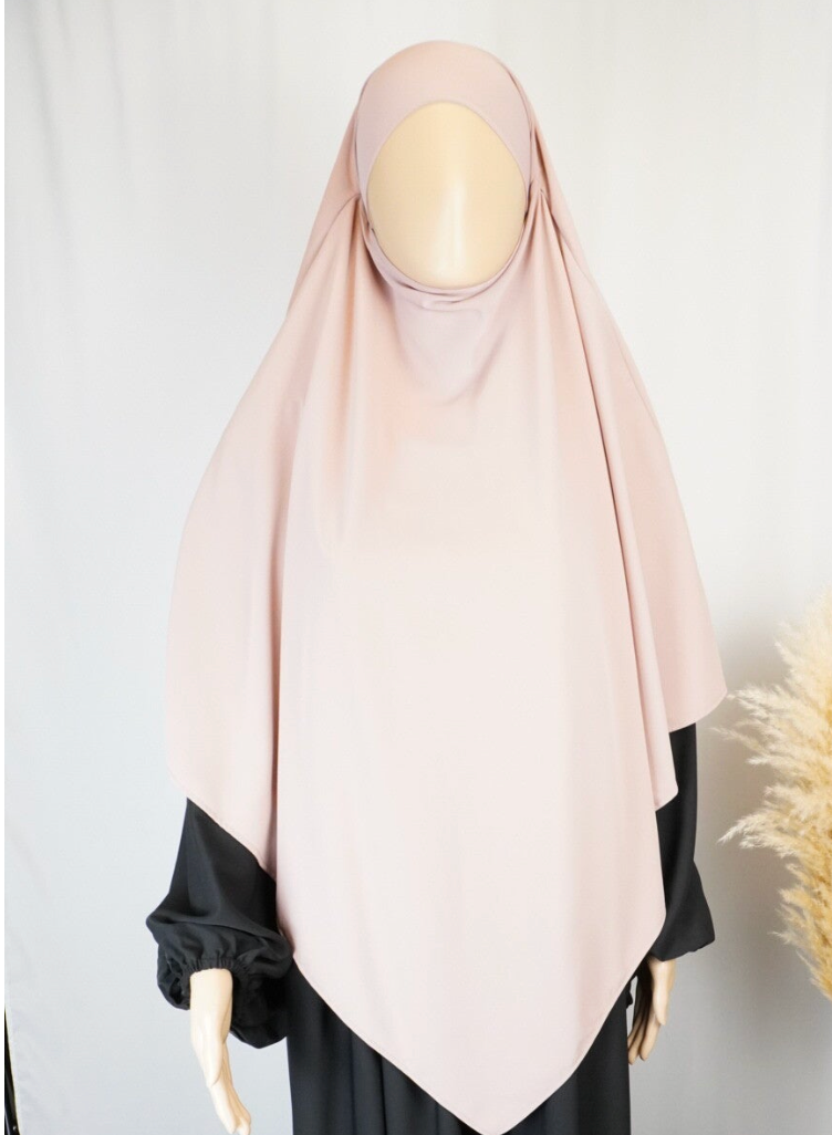 *PRE ORDER* Medina Silk khimaar 2-laags light rose