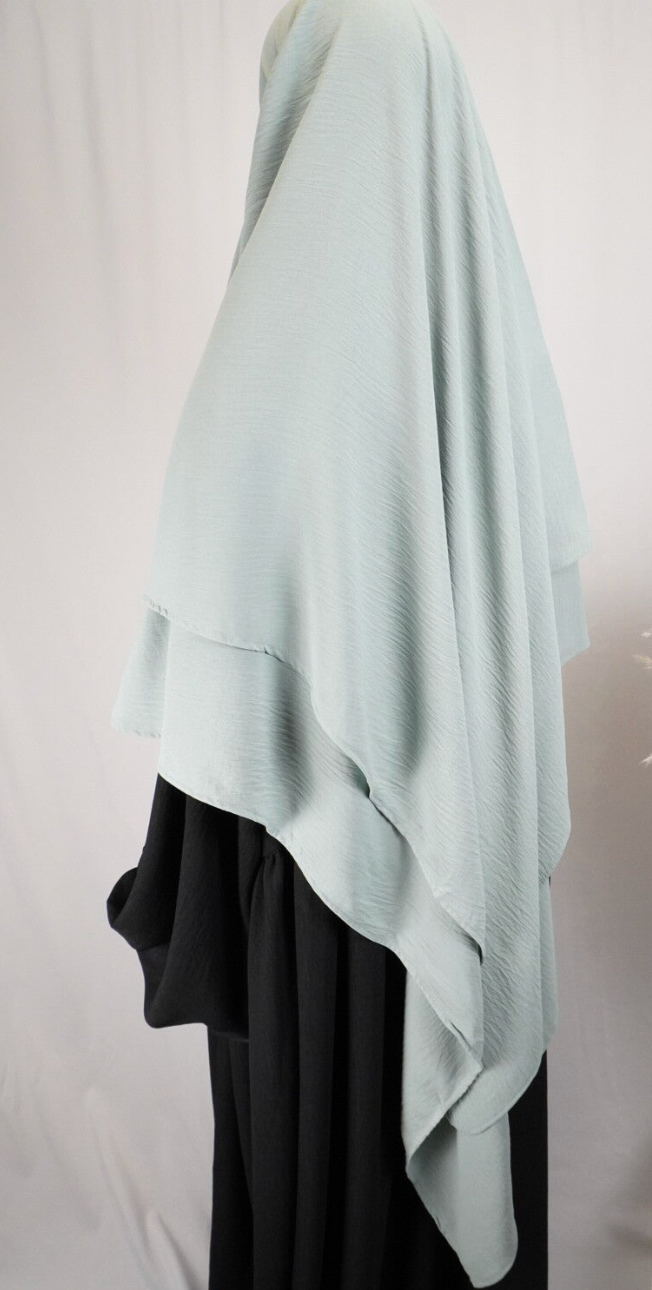 *PRE ORDER* Khimaar Jazz Fabrics 2-laags ocean
