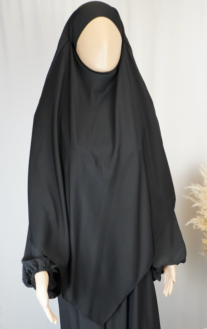 Medina Silk khimaar kort Black