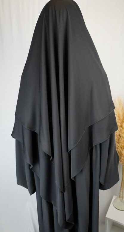 Medina Silk khimaar kort Black