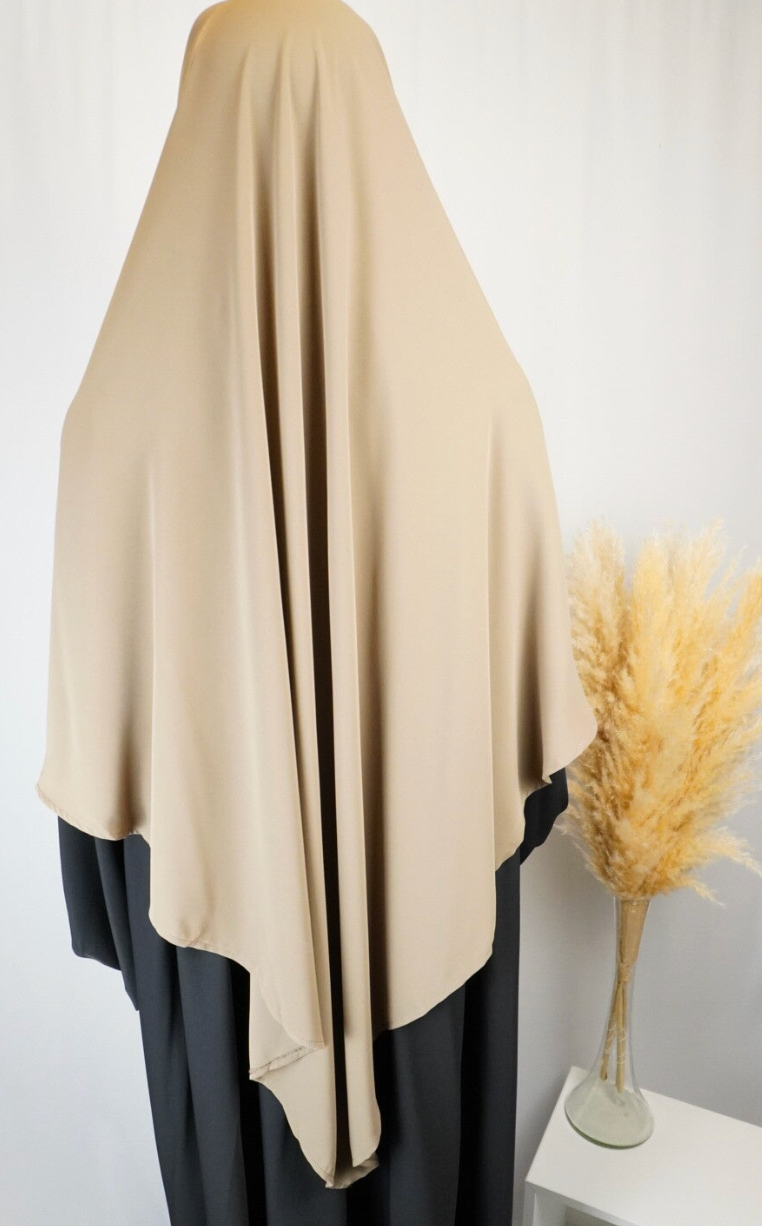 Medina Silk khimaar kort Taupe